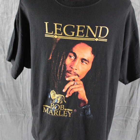 Retro Band Shirt - Bob Marley Legend Album Cover Zion Rootswear - Men's 2XL - Picture 2 of 11